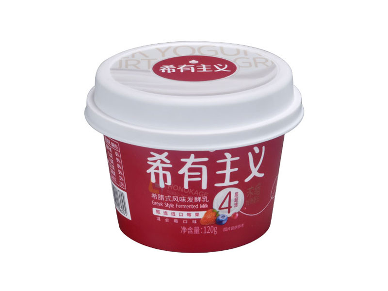 118g IML Plastica Yogurt Tazza Con Coperchio E Cucchiaio