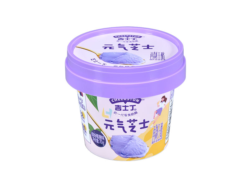 3 once di Plastica Yogurt Tazza Con Coperchio E Cucchiaio