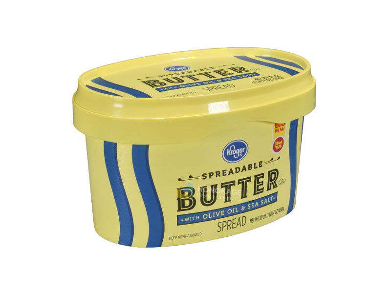 30oz Ovale In Plastica IML Margarina Contenitore